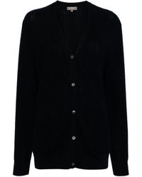 N.Peal Cashmere - V-neck open-knit cardigan - Lyst