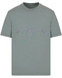 Armani Exchange - Camiseta con logo bordado - Lyst