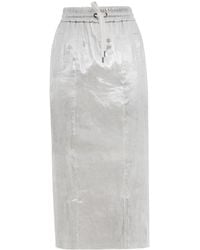 Brunello Cucinelli - Metallic-Finish Midi Skirt - Lyst