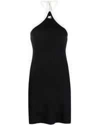Courreges - Robe En Coton À Logo Brodé - Lyst