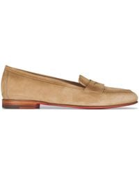 Santoni - Carla Suede Loafers - Lyst