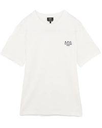 A.P.C. - T-Shirt À Logo Brodé - Lyst