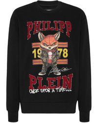 Philipp Plein - Fox-Print Crew Neck Sweatshirt - Lyst