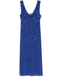 Zadig & Voltaire - Vestido midi con ribetes de encaje - Lyst