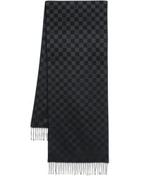 KARL LAGERFELD - Check-Pattern Wool Scarf - Lyst