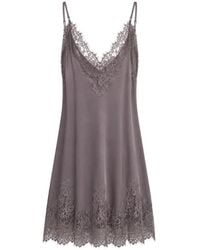 Gold Hawk - Slip Dress Con Ribete De Encaje - Lyst