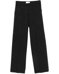 ERMANNO FIRENZE - Sequin-Embellished Pinstriped Trousers - Lyst