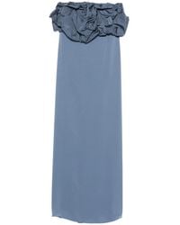 Max Mara - Strapless Ruffled-Bodice Maxi Dress - Lyst