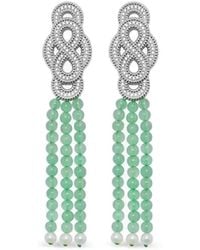 Shanghai Tang - Infinite Knot Beaded Earrings - Lyst