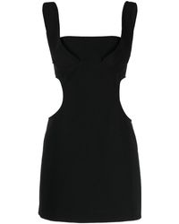 Marine Serre - Double Crepe Cut-out Tailored Dress - Lyst