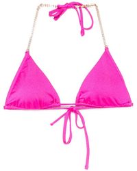 Chiara Ferragni - Crystal-Embellished Bikini Top - Lyst