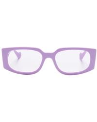 Gucci - Double G Rectangle-Frame Sunglasses - Lyst