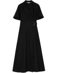 Burberry - Wool Twill Wrap Dress - Lyst