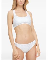 MICHAEL Michael Kors - Logo-Print Bikini Bottoms - Lyst