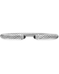 David Yurman - Sterling Classic Cable Diamond Bracelet (5Mm) - Lyst