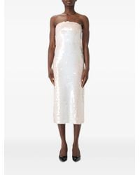 Max Mara - Sequin-Embellished Strapless Midi Dress - Lyst