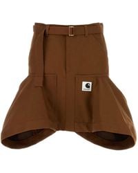 Sacai - X Carhartt Wip Duck Belted Pocket Skirt - Lyst