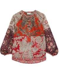 Pierre Louis Mascia - Dante Patchwork Balloon-Sleeve Shirt - Lyst