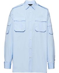 Prada - Camicia con colletto ampio - Lyst