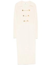 Elisabetta Franchi - Tone Chain-Link Detail Midi Dress - Lyst