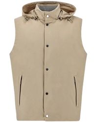 Paul & Shark - Hooded Ultralight Vest - Lyst