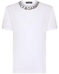 Dolce & Gabbana - Camiseta de cuello redondo con estampado Dolce&Gabbana - Lyst