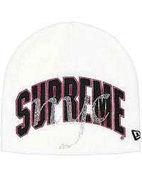 Supreme - New Era Rhinestone-Embellished Beanie Hat - Lyst