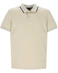 BOSS - Logo-Print Tipped Polo Shirt - Lyst