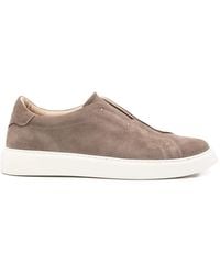 Eleventy - Slip-On Suede Sneakers - Lyst