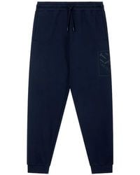 EA7 - Logo-Print Drawstring Track Pants - Lyst