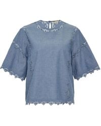 Ulla Johnson - Kai Short-Sleeve Top - Lyst