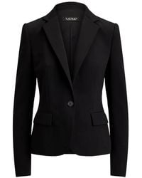 Ralph Lauren - Blazer À Simple Boutonnage En Crêpe Stretch - Lyst