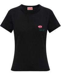 KENZO - Tulip Cotton T-Shirt - Lyst