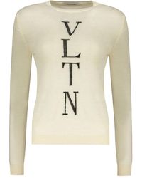 Valentino Garavani - Intarsia-Knit Logo Jumper - Lyst