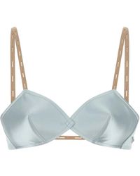 Miu Miu - Satin Cross-Front Bra - Lyst