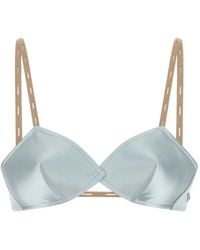 Miu Miu - Satin Cross-Front Bra - Lyst