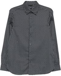 Emporio Armani - Camisa De Algodón Elástico Estampado - Lyst