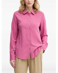 Benetton - Vertical-Stripe Long-Sleeve Shirt - Lyst
