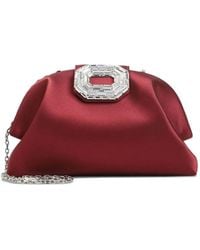 AMINA MUADDI - Camelia Satin Clutch - Lyst