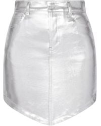 Alexandre Vauthier - Asymmetric-Denim Mini Skirt - Lyst