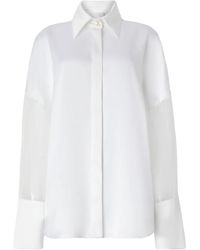 Genny - Blouse Met Doorzichtige Mouwen - Lyst