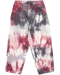 Stain Shade - Tie-Dye-Print Trousers - Lyst