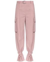 The Attico - Ruffle Cargo Trousers - Lyst