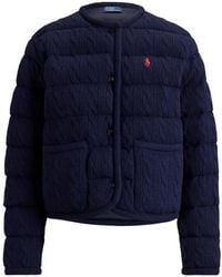 Polo Ralph Lauren - Cable-Knit Quilted Jacket - Lyst