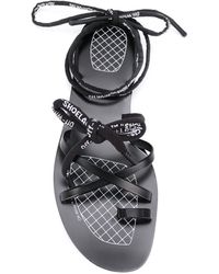 off white strappy sandals