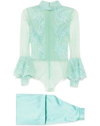 Saiid Kobeisy - Lace Bodysuit With Coco Pants - Lyst