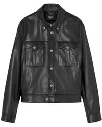 Versace - Blouson Leather - Lyst