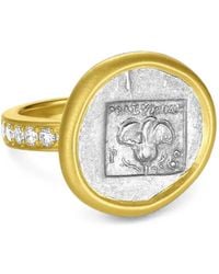 LEIGH MAXWELL - Ring Mit Diamant Und Antiker Münze - Lyst