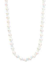 Hatton Labs - Silver Pearl And Bead Necklace - Lyst