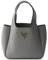 Prada - Mini Leather Tote Bag - Lyst